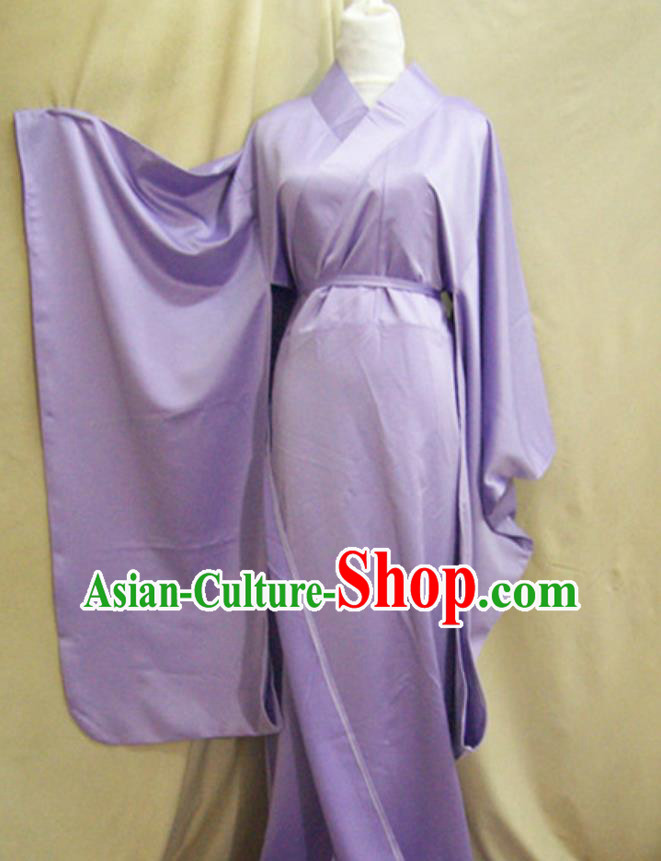 Cosplay Japanese National Clothing Lilac Women Formal Costume Japan Traditional Furisode Kimono