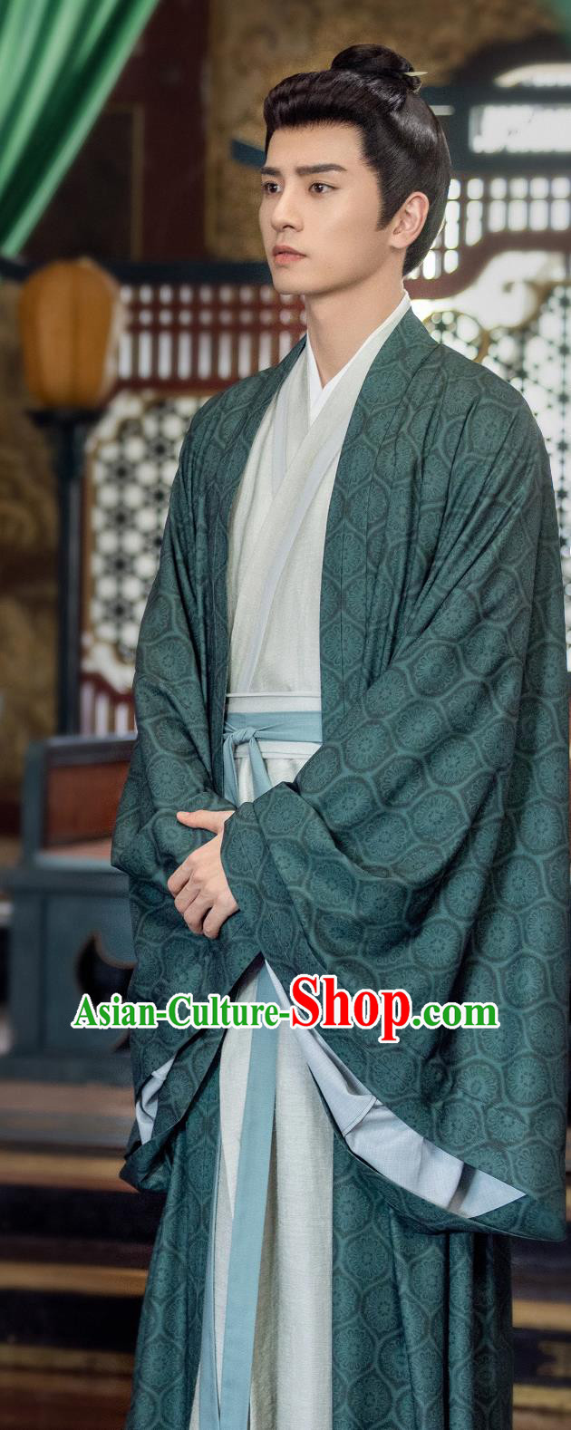 Ancient China Young Childe Clothing TV Series Blossoms in Adversity Scholar Shen Qi Costume
