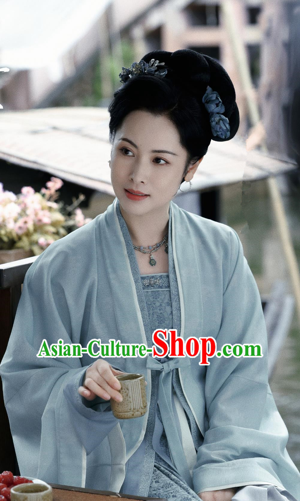 Traditional Ming Dynasty Hanfu Chinese TV Series Blossoms in Adversity Countess Qi Hui Lan Costume Ancient China Noble Woman Clothing