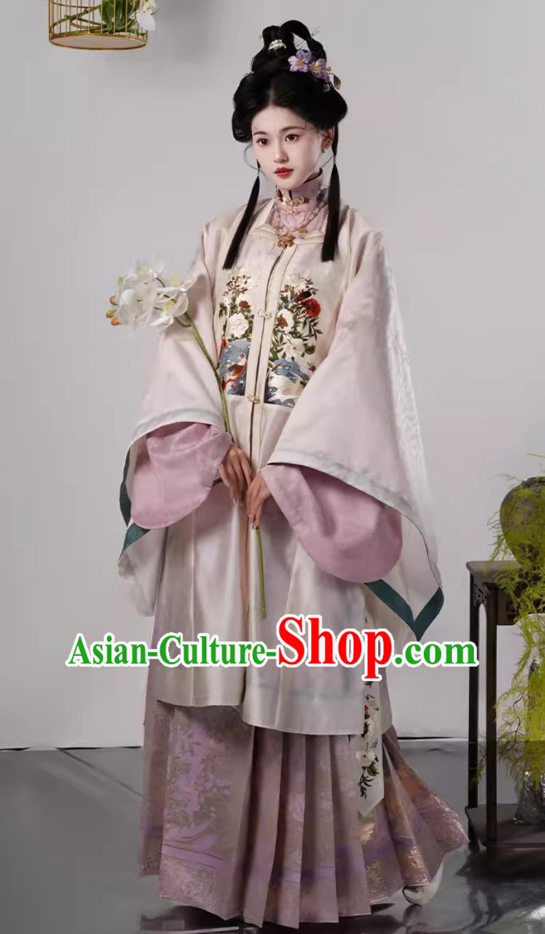 Chinese Travel Photography Clothing Traditional Hanfu Ancient China Ming Dynasty Noble Woman Costumes Complete Set