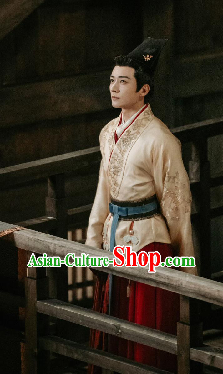 Ancient China Young Childe Clothing Traditional Mens Hanfu Chinese TV Series In Blossom Pan Yue Costume