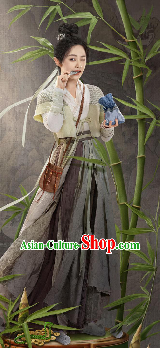 Chinese TV Series In Blossom Young Lady Bai Xiao Sheng Costume Ancient China Civilian Girl Clothing Traditional Hanfu