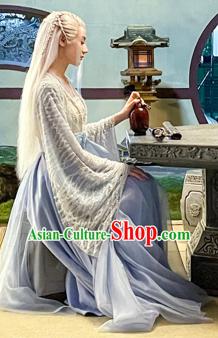 Ancient China Swordswoman Clothing Traditional Female Hanfu TV Series The Legend of An Le Chiefess Ren An Le Costume