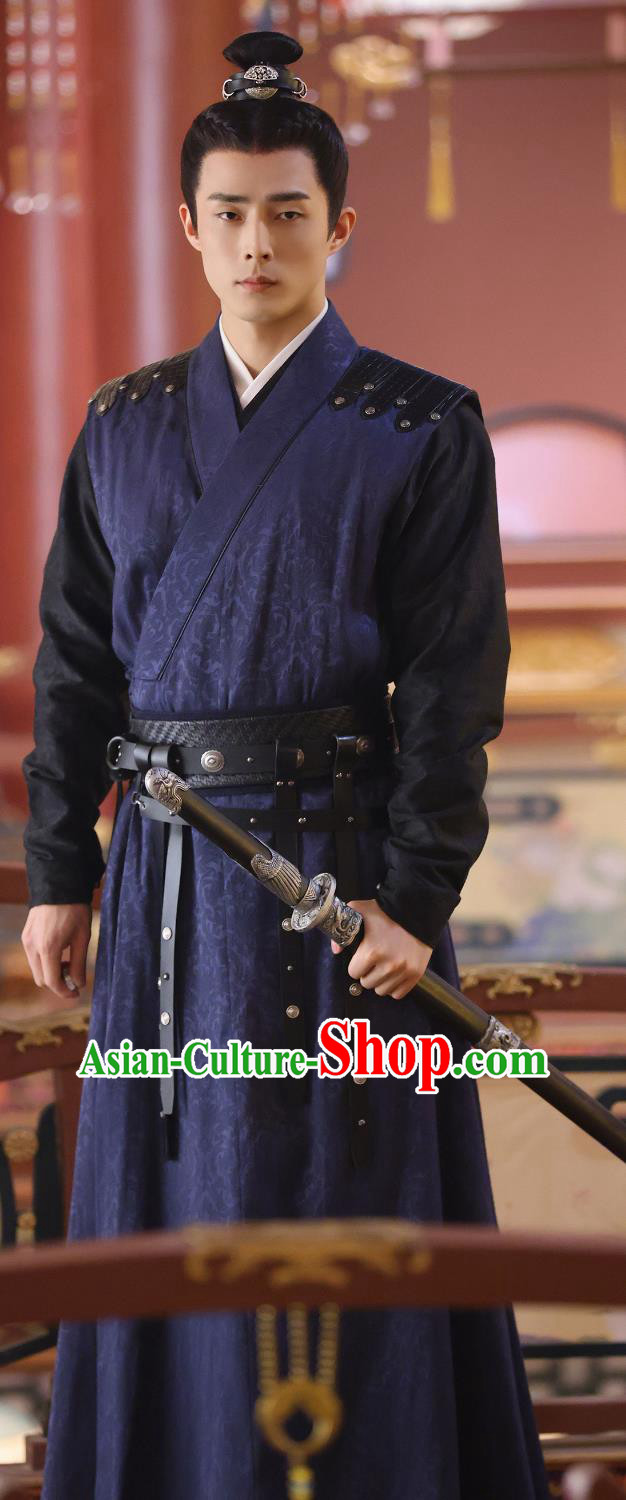 Ancient China Swordsman Clothing Traditional Male Hanfu TV Series The Legend of An Le Imperial Bodyguard Mo Bei Costume