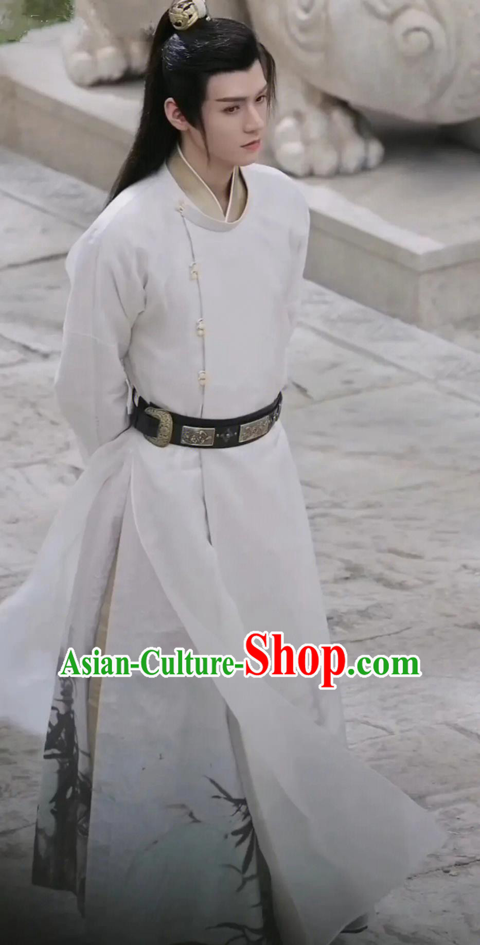 TV Series The Legend of An Le Crown Prince Han Ye White Outfit Ancient China Noble Childe Clothing Traditional Mens Hanfu