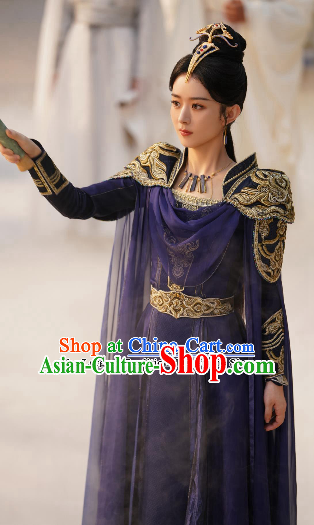 Chinese TV Series The Legend Of Shen Li Monarchess Purple Dress Ancient Swordswoman Garment Costume