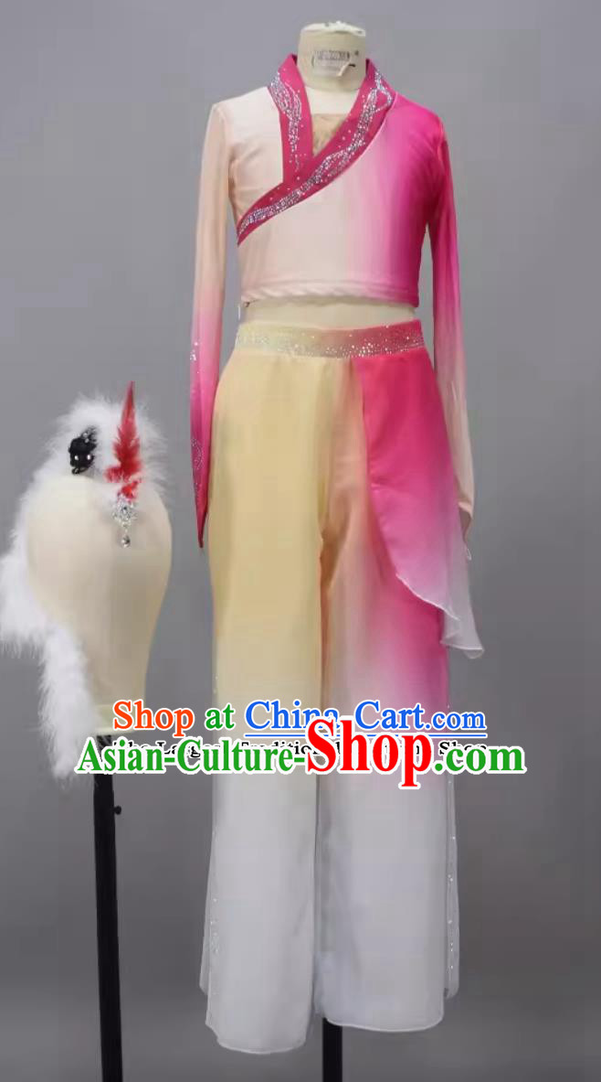 Chinese Dance Contest Program Fox Legend Replica Costume China Classical Dance Pink Uniform