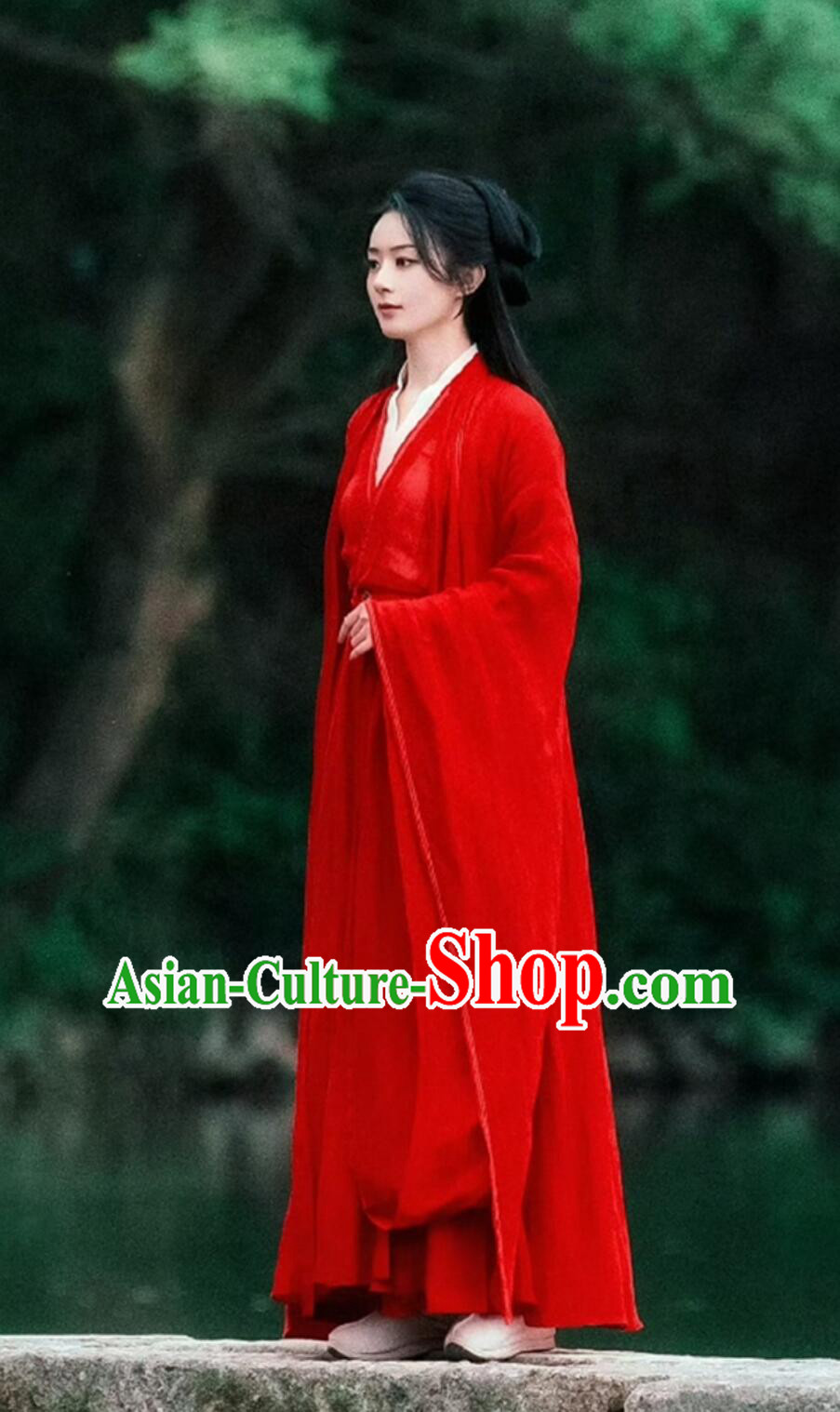 Ancient China Female Swordsman Red Dress Chinese TV Series The Legend Of Shen Li Clothing