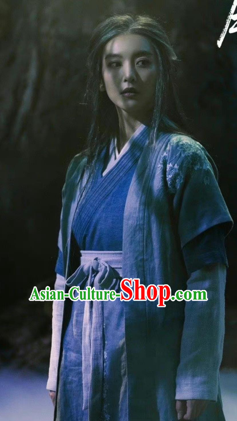 Chinese TV Series The Legend of Heroes Swordswoman Ying Gu Clothing Ancient China Elder Woman Costume