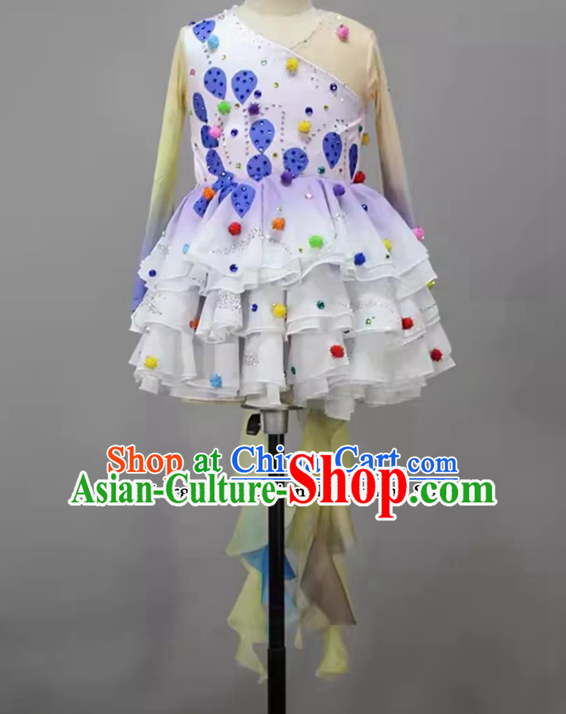 Children Group Dance Costume Modern Dance Clothing China Dance Contest Fish Dress