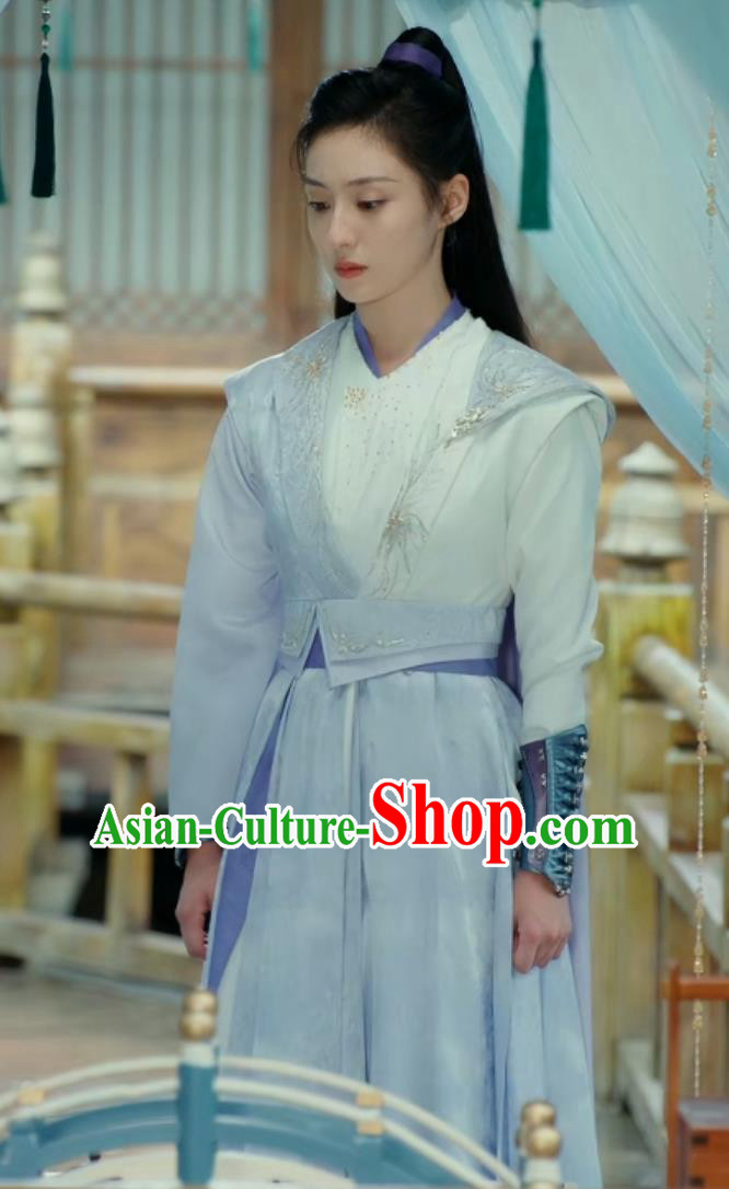 Ancient China Female Swordsman Clothing Chinese TV Drama Dashing Youth Chivalrous Woman Li Han Yi Garment Costume