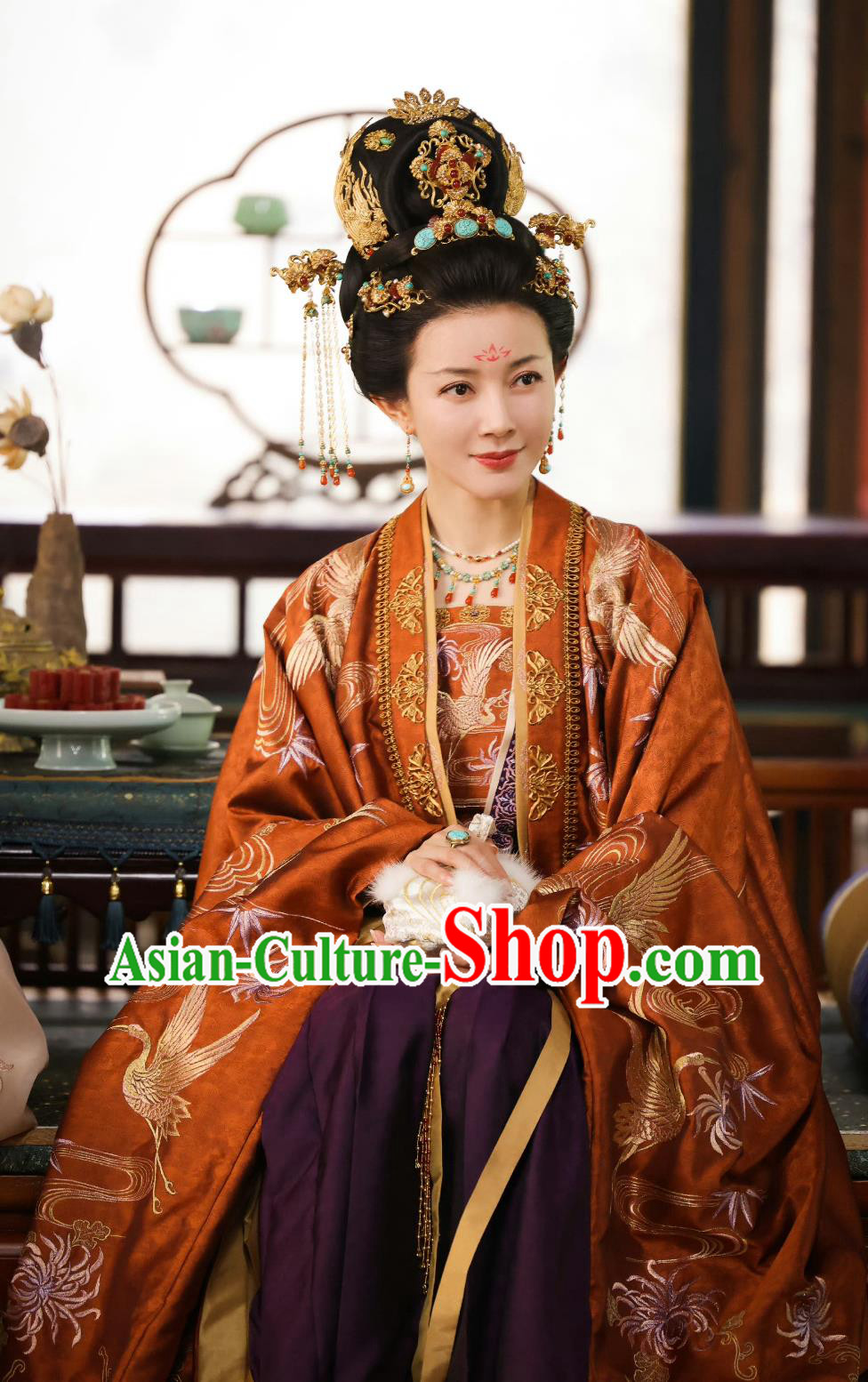 Ancient China Queen Mother Clothing Chinese TV Drama Story of Kunning Palace Empress Dowager Xue Dresses