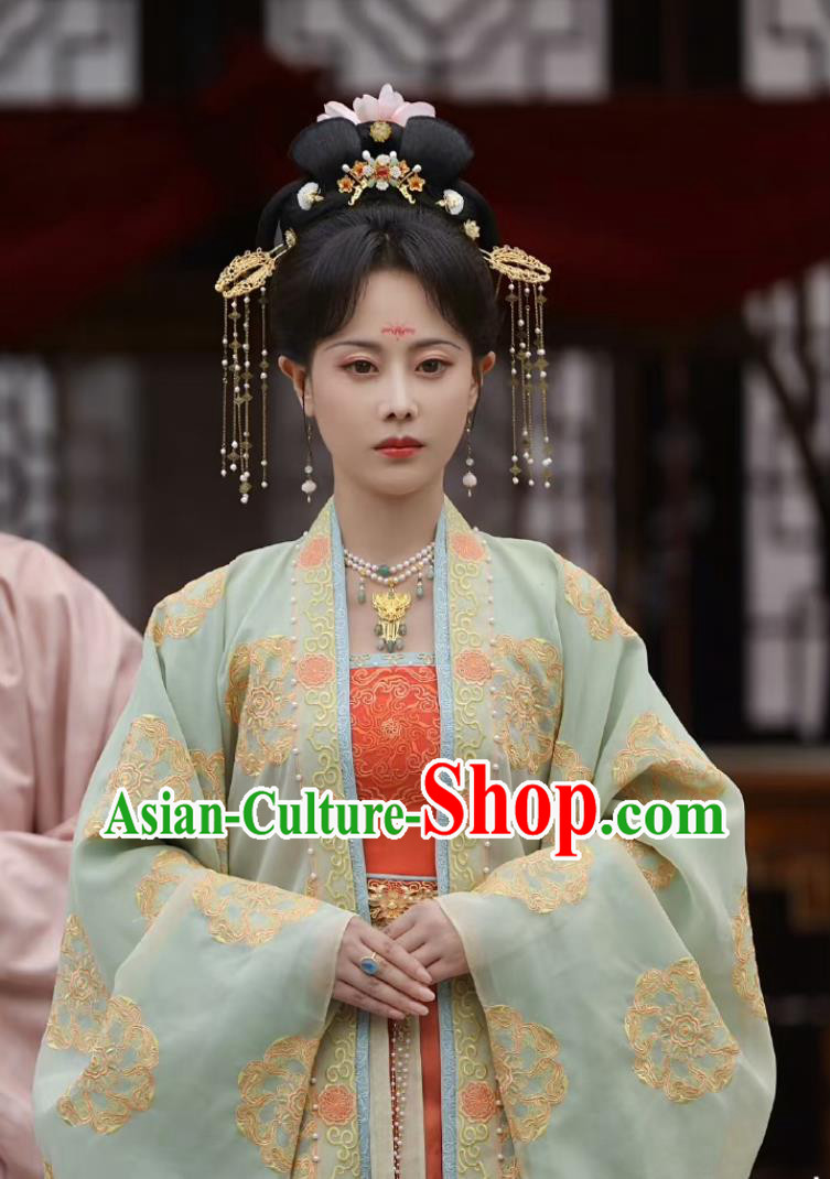 Ancient China Imperial Consort Clothing Chinese TV Drama Story of Kunning Empress Xue Shu Dresses