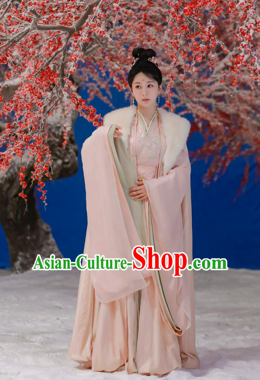 Ancient China Royal Princess Clothing Chinese Traditional Hanfu TV Drama Lost You Forever Xiling Jiu Yao Garment Costume