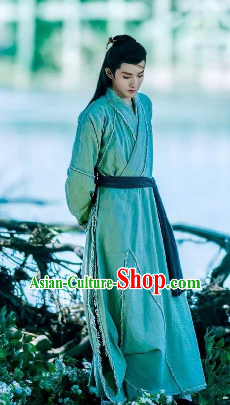 Traditional Chinese Male Hanfu TV Drama Lost You Forever Ye Shi Qi Costume Ancient China Civilian Clothing