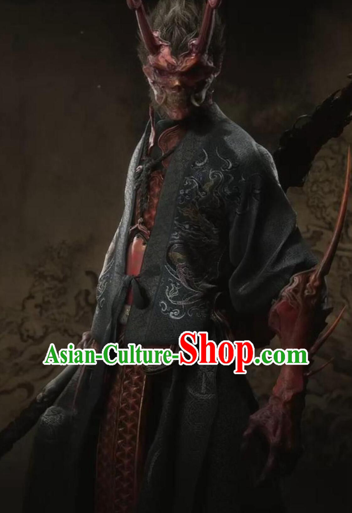 Black Myth Wukong Cosplay Clothing Yan Huo Wu Kong Outfit Halloween Stage Performance Costume