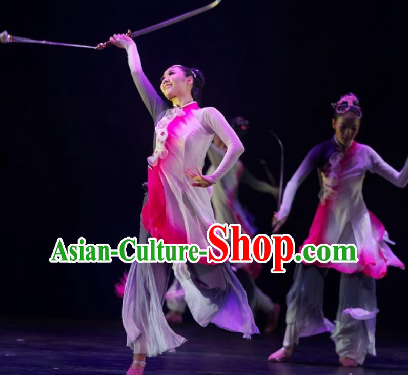 Top Women Group Dance Mei Li Xiang Costume Chinese Classical Dance Swordplay Dance Clothing