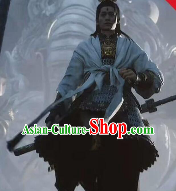 Chinese Mythology Journey to the West Er Lang God Armor Costume Black Myth Wukong Warrior God Clothing