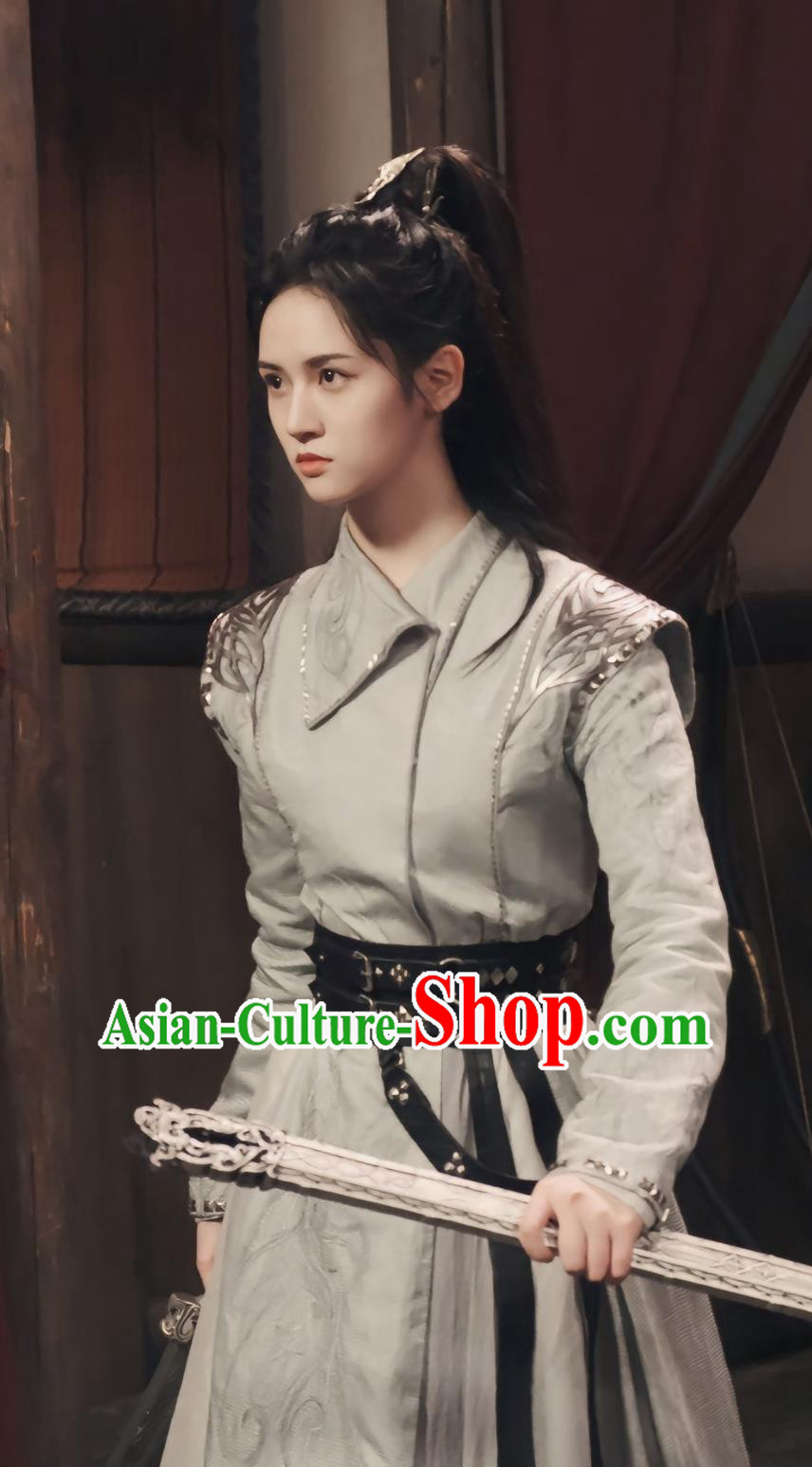 Chinese Drama Dashing Youth Female Warrior Li Hanyi Costume Ancient China Swordswoman Clothing