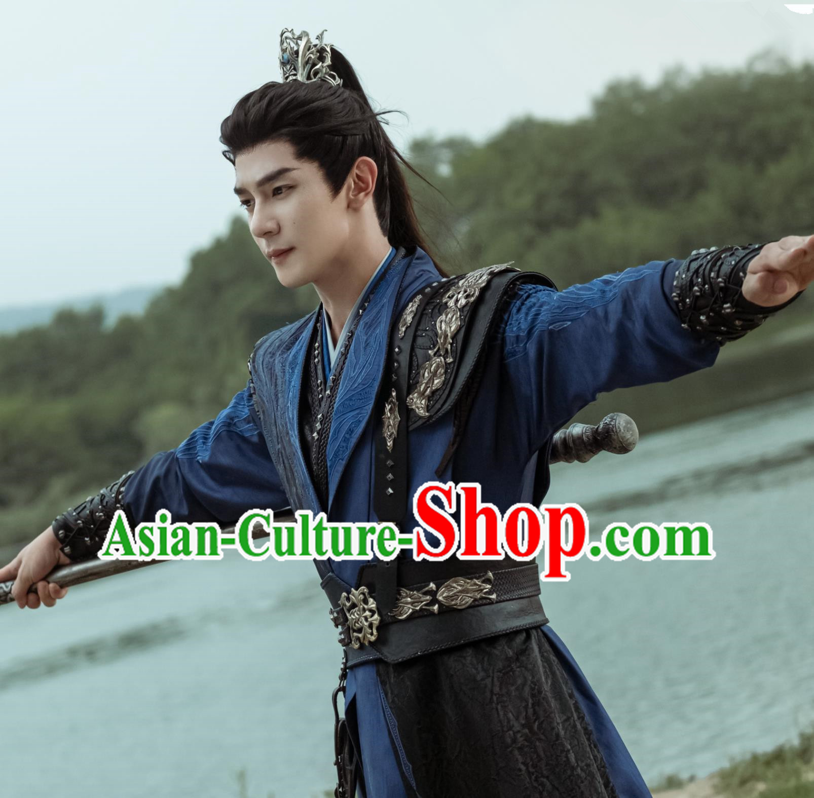 Chinese Drama Dashing Youth Swordsman Sikong Chang Feng Costume Ancient China Young Hero Blue Clothing