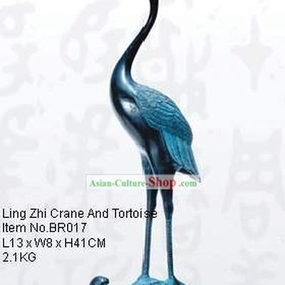 Bronze Ming Crane Statue