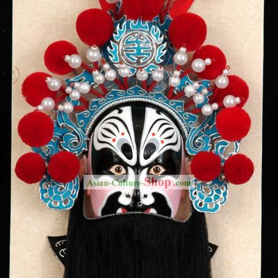 Handcrafted Peking Opera Mask Hanging Decoration - Zhang Fei