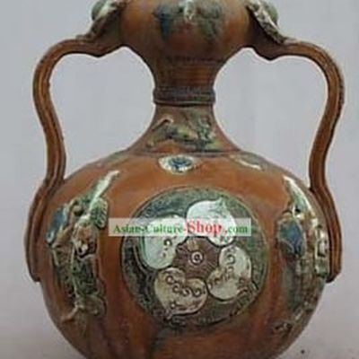 Chinese Classic Archaized Tang San Cai Statue-Ru Yi Zun
