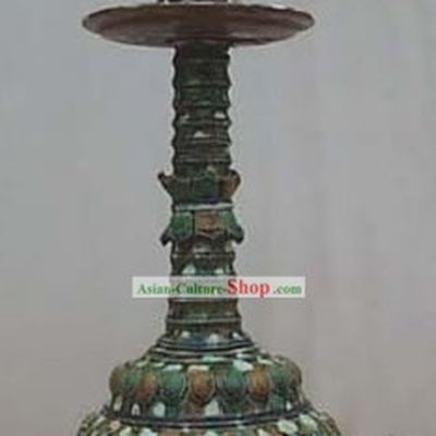 Chinese Classic Archaized Tang San Cai Statue-Tang Dynasty Candle Holder
