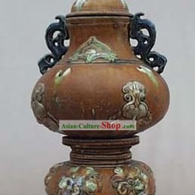 Chinese Classic Archaized Tang San Cai Statue-Tang Dynasty Tower Zun