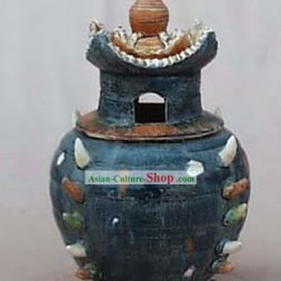 Chinese Classic Archaized Tang San Cai Statue-Tang Dynasty Granary