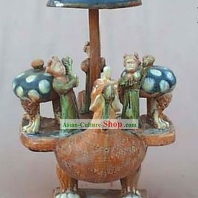 Chinese Classic Archaized Tang San Cai Statue-Bird of God