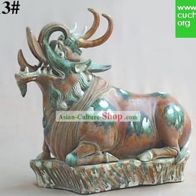 Chinese Classic Archaized Tang San Cai Statue-Immortal Beast