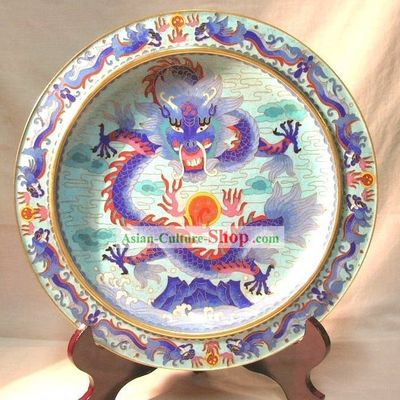 Chinese Classic Cloisonne Craft-Dragon King in the Cloud