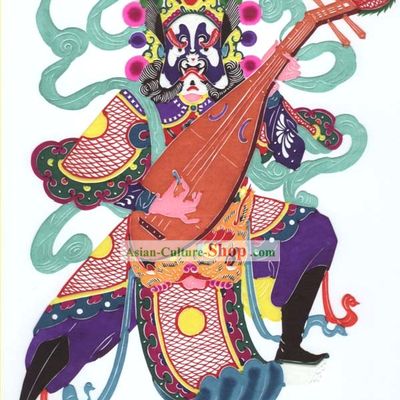 Chinese Classic Hand Made Papercut-One of the Four Heaven Kings