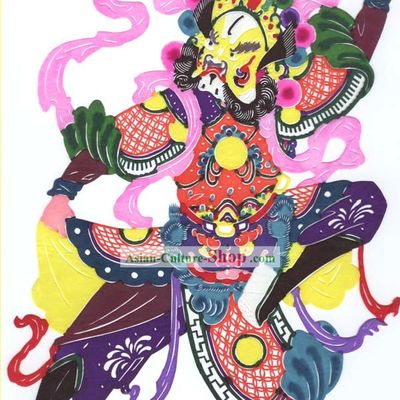 Chinese Classic Hand Made Papercut-One of the Four Heaven Kings 1