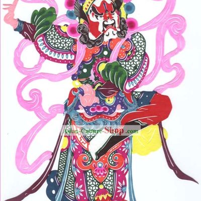 Chinese Classic Hand Made Papercut-One of the Four Heaven Kings 2