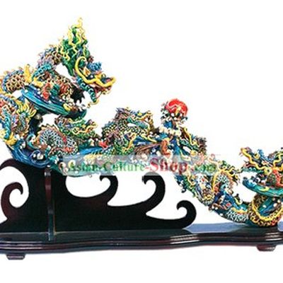 Chinese Cochin Ceramics-As Your Wishes Nine Dragons