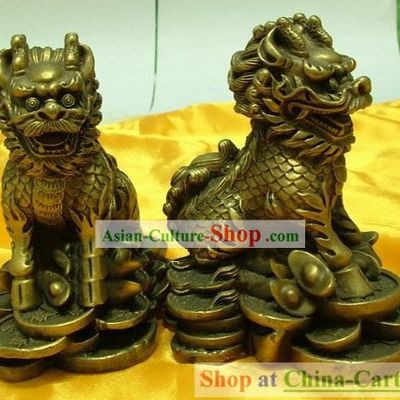Chinese Classic Brass Statue-Feng Shui Kylin