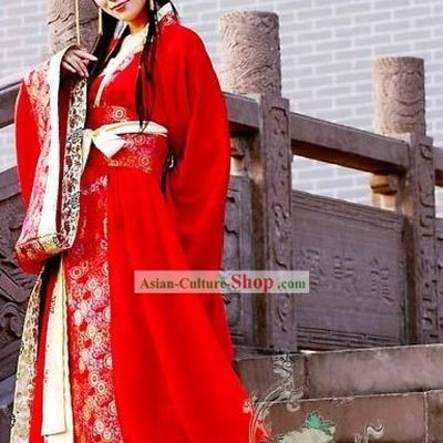 Supreme Ancient Chinese Traditional Wedding Clothing Complete Set for Bride