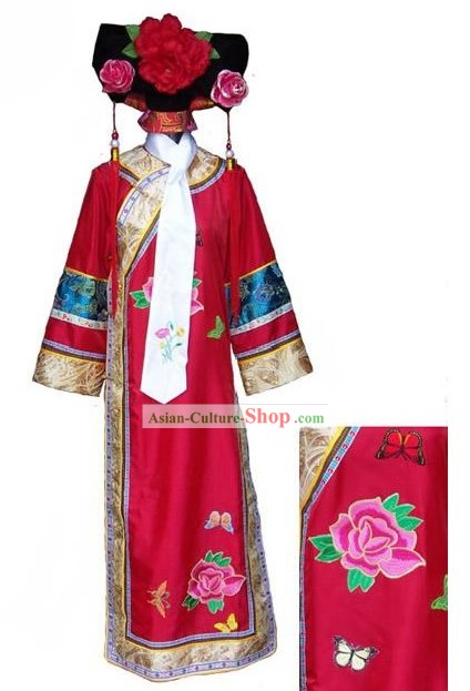 Chinese Classic Custom-made Princess Costumes and Hat of Qing Dynasty