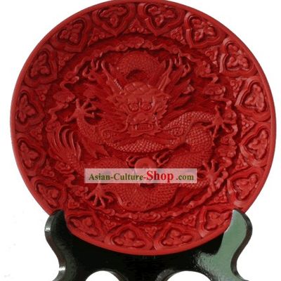 Chinese Palace Lacquer Works-Dragon Plate