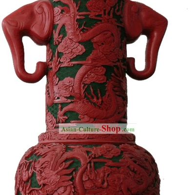 Chinese Palace Lacquer Works-Double Ears Xiang Zun