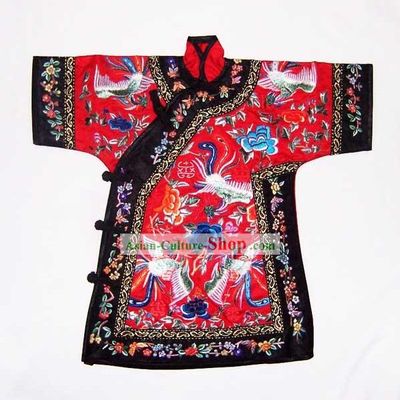 100 Percent Hand Made Embroidery Red Chinese Empress's Robe