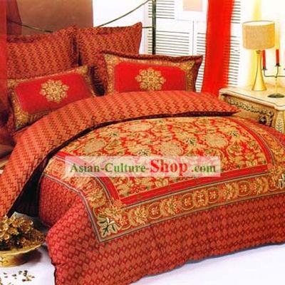 Chinese Traditional 100 Percent Silk Embroidery Wedding Bed Sets