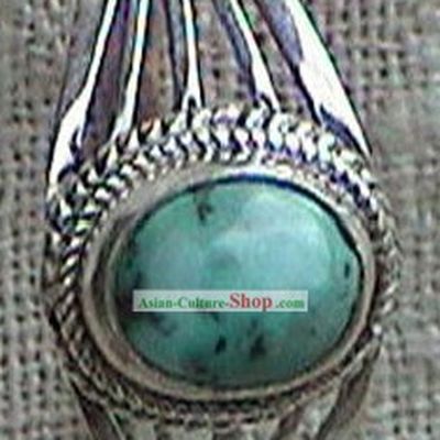 Tibet Garnet Silver Bracelet Cuff