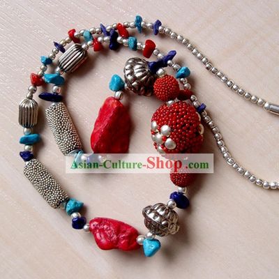 Tibet Stunng Turquoise Necklace