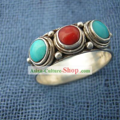 Tibet Three Colors Silver Ring