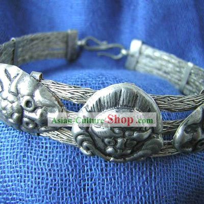 Tibet Silver Ancient Style Bracelet Cuff