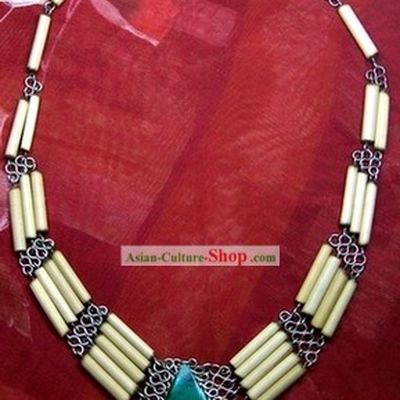 Tibet Bowlder Silver Necklace