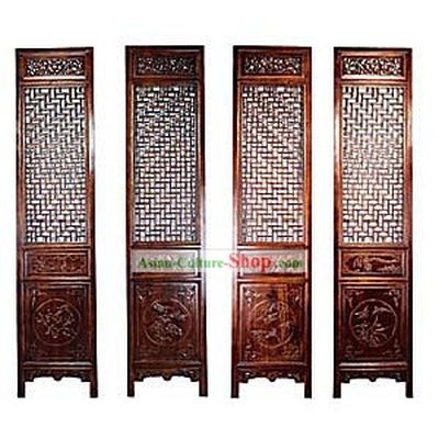 Mahogany Palace Style Folding Screen